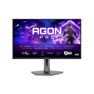 AOC AGON 31.5 QD-OLED 4K/165HZ/0.03MS/PIVOT/ADAP SYNC 