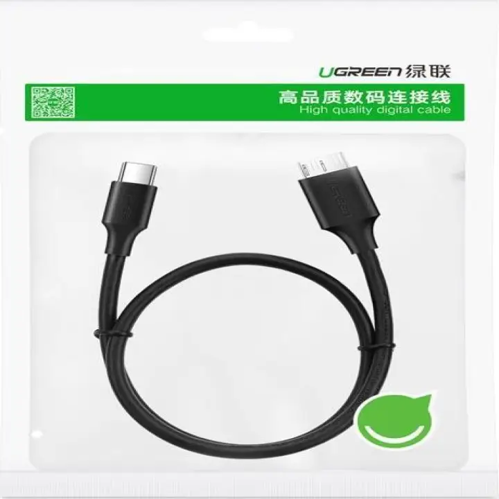 UGREEN CABLE USB-C VERS MICRO B/3A/PVC/ABS/1M/NOIR 