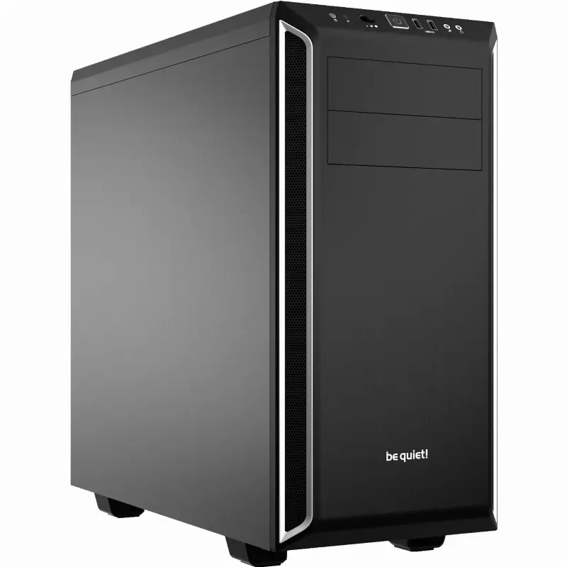 be quiet! Pure Base 600 Midi Tower Noir, Argent