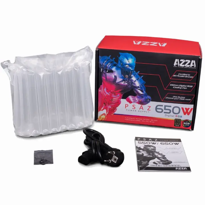 AZZA ATX 650W - 80+ BRONZE - PSAZ-650W ARGB 