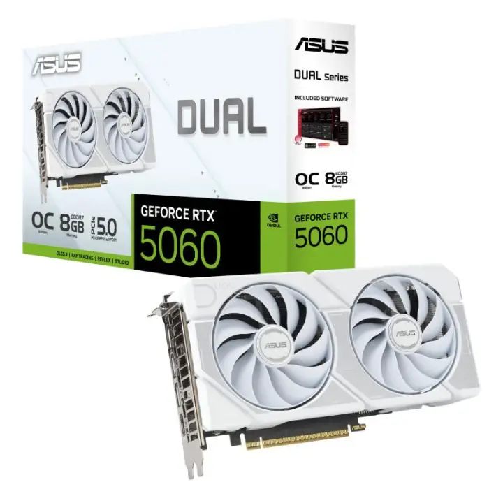 ASUS DUAL -RTX5060-O8G-WHITE NVIDIA GEFORCE RTX 5060 8 GO GDDR7 