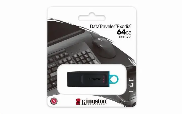 KINGSTON 64GB DT EXODIA USB 3.2 GEN 1 