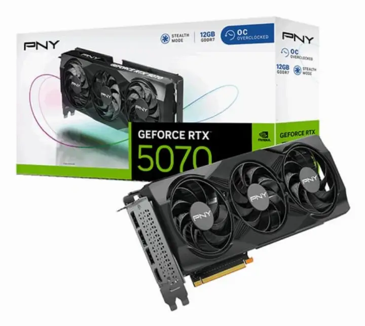 PNY RTX 5070 12GB OVERCLOCKED TRIPLE FAN 