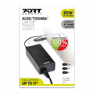 PORT ADAPTATEUR SECTEUR POUR NOTEBOOK ACER/TOSHIBA 65W 