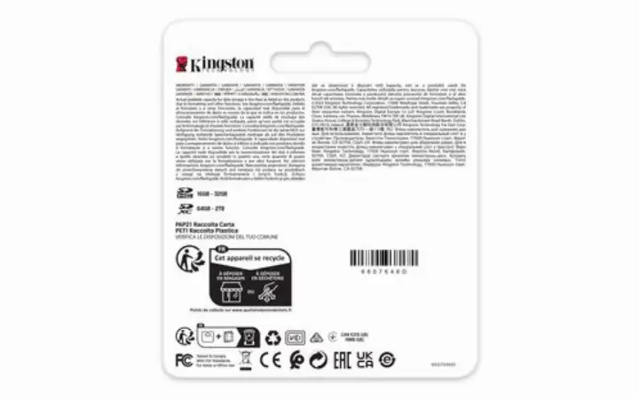 KINGSTON MICRO SDXC 512GO CLASS 10 - SDR2V6/512GB 