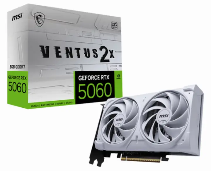 MSI GEFORCE RTX 5060 8G VENTUS 2X OC WHITE 