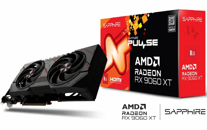 SAPPHIRE PULSE RADEON RX 9060 XT GAMING OC 8GB 