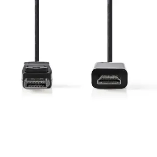 NEDIS CABLE DISPLAYPORT VERS HDMI - 2M - NOIR 