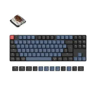 KEYCHRON K1 PRO QMK RGB - NOIR/SANS FIL/75%/SWITCH MARRON 