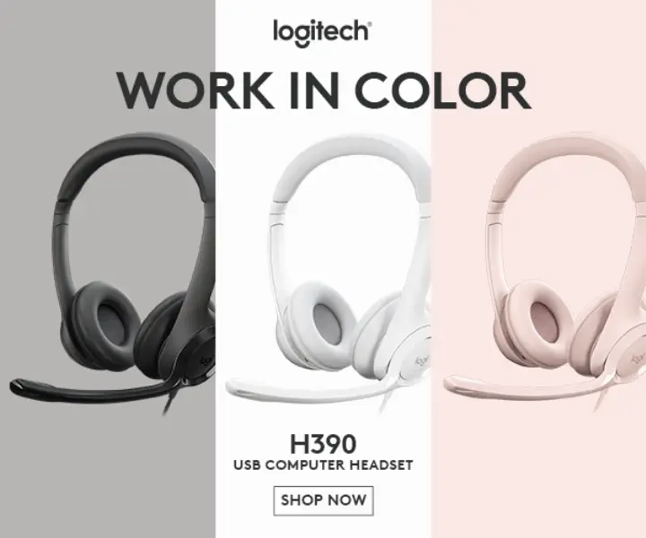 LOGITECH USB HEADSET H390  
