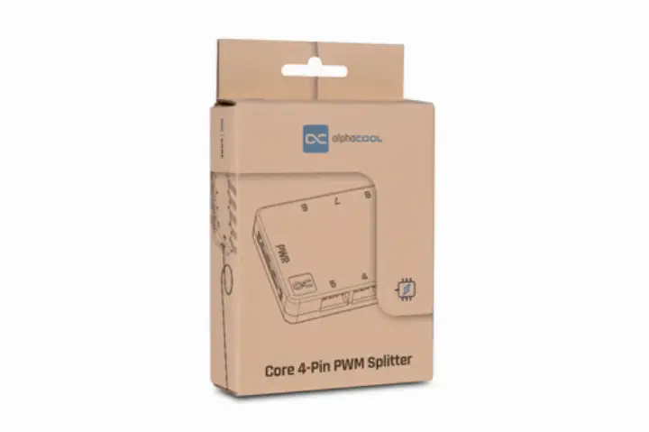 ALPHACOOL CORE 10X 4-PIN PWM SPLITTER WITH SATA 