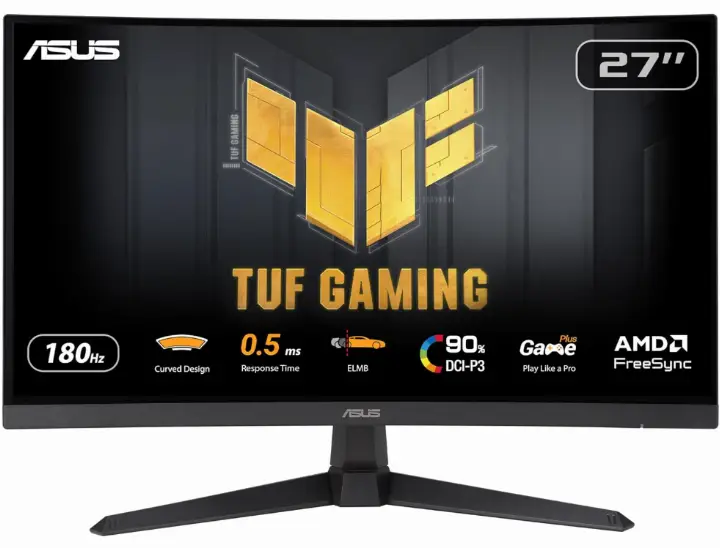 ASUS TUF 27 CURVE QHD/180HZ/1MS/FAST-VA/HDR/FREESYNC 