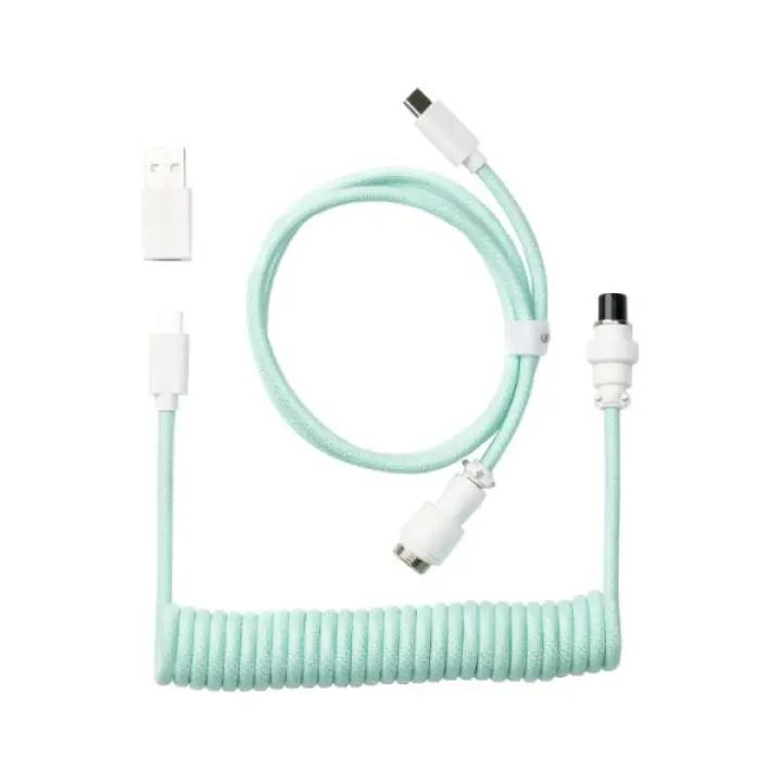 KEYCHRON CABLE COILED AVIATOR - USB C - MENTHE 