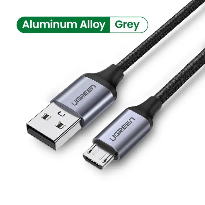 UGREEN CABLE MICRO USB VERS USB 2.0A/TRESSE/1M/NOIR 