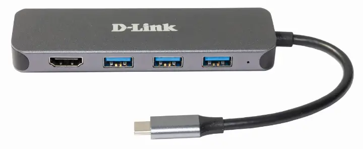 D-LINK 5 PORTS - USB-C VERS USB 3.0/USB-C/HDMI 4K 