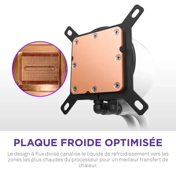 NZXT KRAKEN PLUS 240 RGB - 240MM - BLANC 