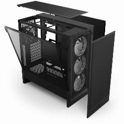 NZXT H5 FLOW RGB NOIR - MT/SANS ALIM/E-ATX 