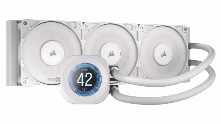 CORSAIR NAUTILUS 360 RS LCD - 360MM - BLANC 