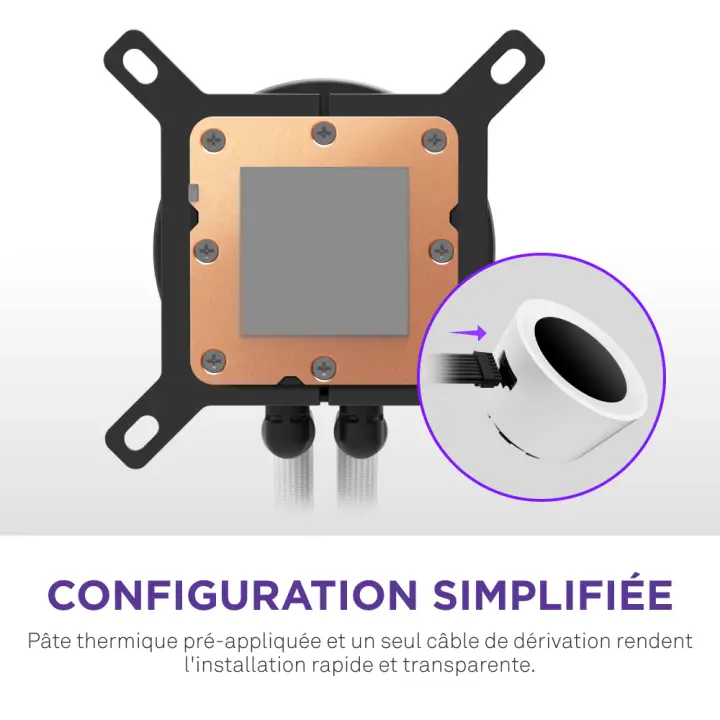 NZXT KRAKEN PLUS 240 RGB - 240MM - BLANC 