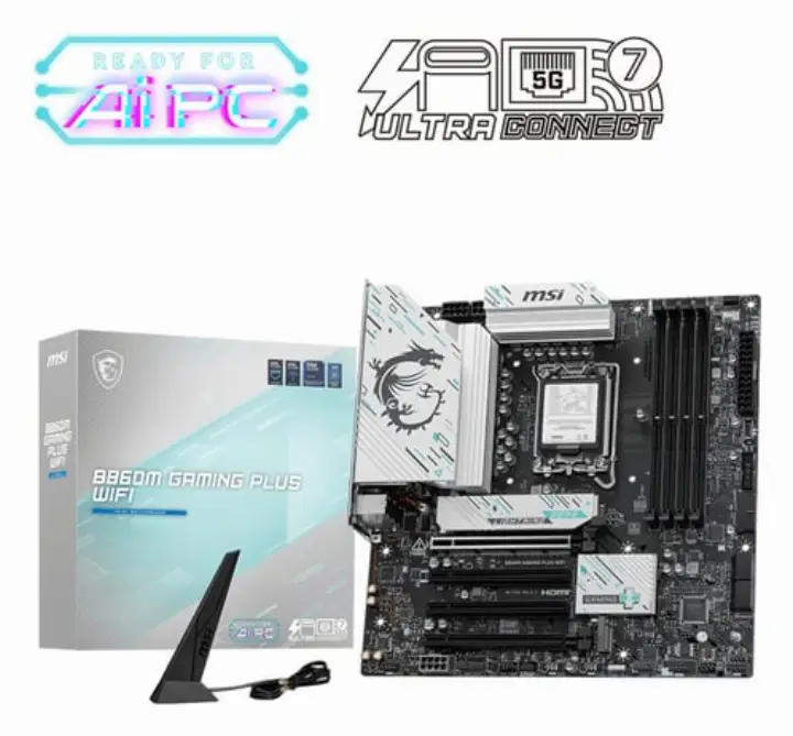 MSI B860M GAMING PLUS WIFI - B860/LGA1851/DDR5/MATX 