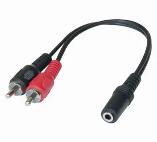 GENERIQUE ADAPTATEUR JACK 3.5 F VERS 2 RCA M 