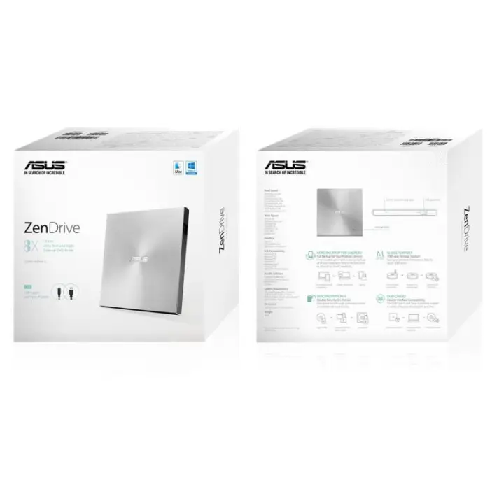 ASUS SDRW-08U9M-U ZENDRIVEU9M SILVER 