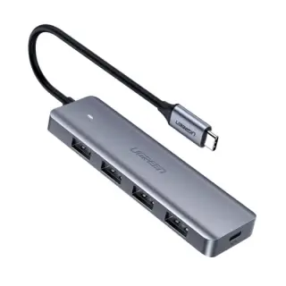 UGREEN HUB 4 PORTS USB-C VERS 4XUSB 3.0 A/0.15M/GRIS 