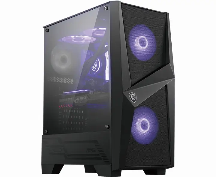 MSI MAG FORGE 100R Midi Tower Noir, Transparent