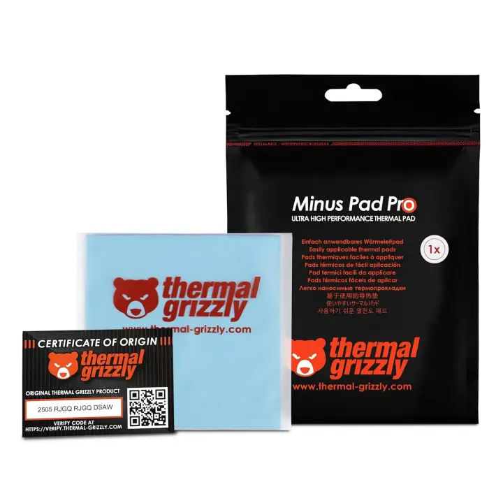 THERMAL GRIZZLY MINUS PAD PRO - 100 X 100 X 2.0 MM 