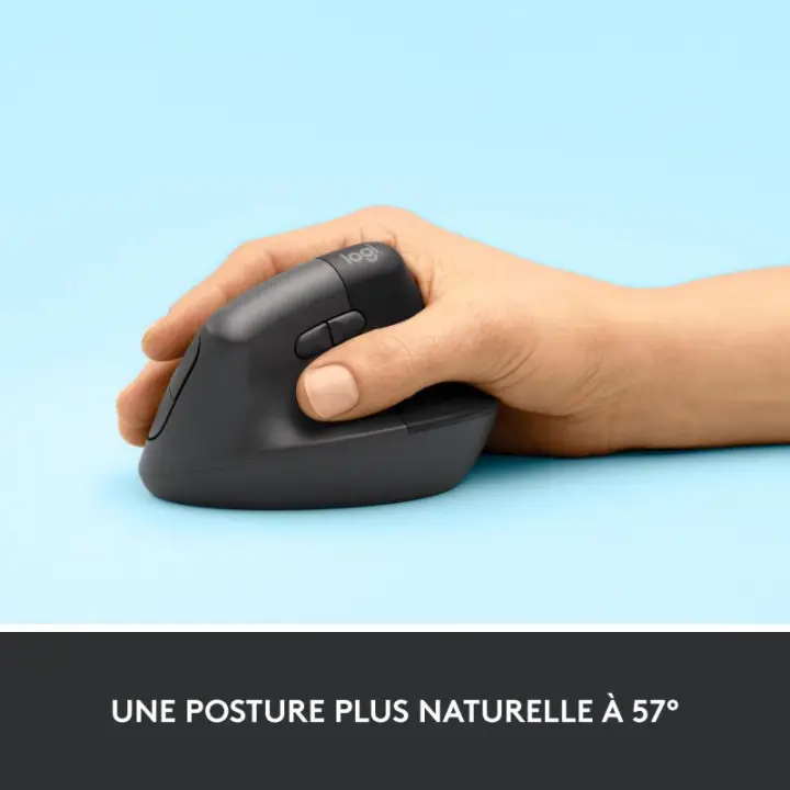 LOGITECH LIFT ERGONOMIQUE SILENCIEUSE - GRAPHITE 
