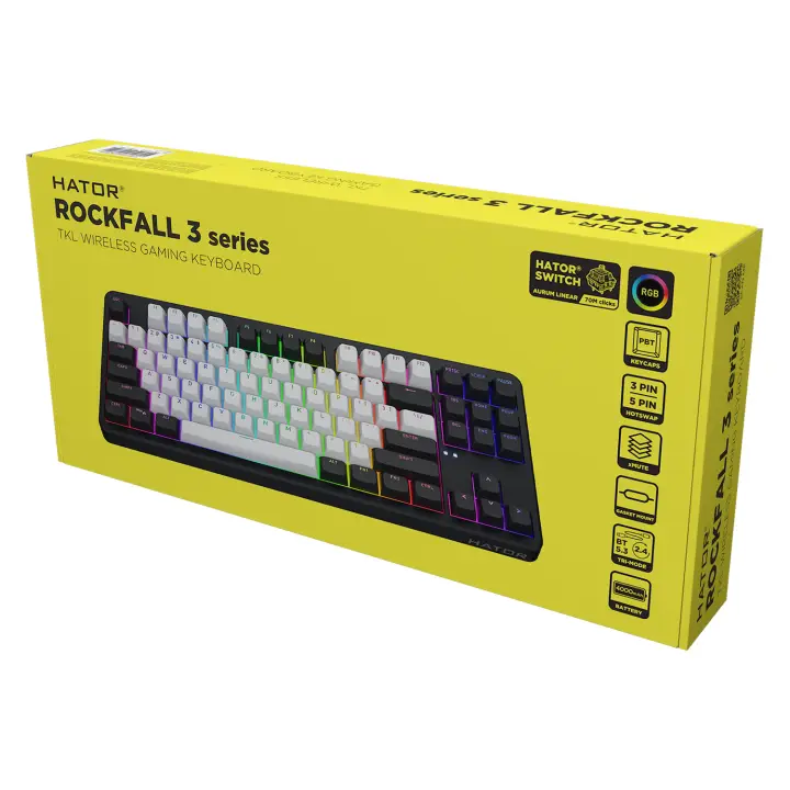 HATOR ROCKFALL 3 TKL - SANS FIL - NOIR 