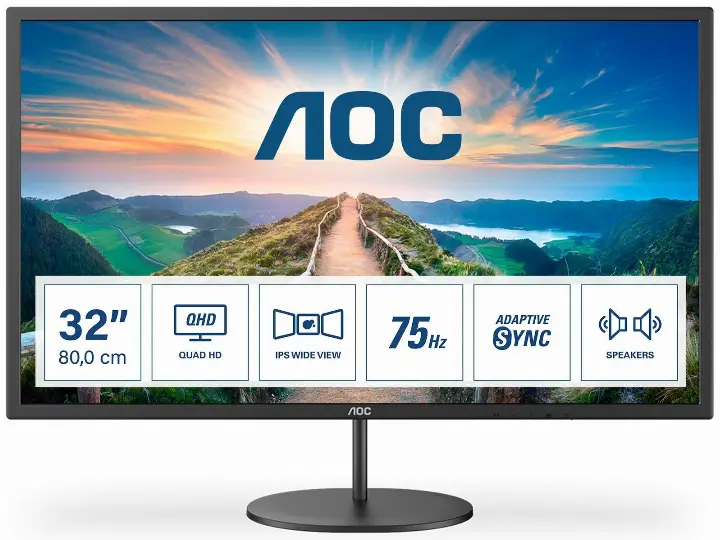 AOC MONITOR IPS 32IN 16:9 QHD 75HZ 