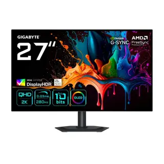 GIGABYTE MO27Q28G 27 WOLED QHD/280HZ/PIVOT/HP/USB-C/G-SYNC 