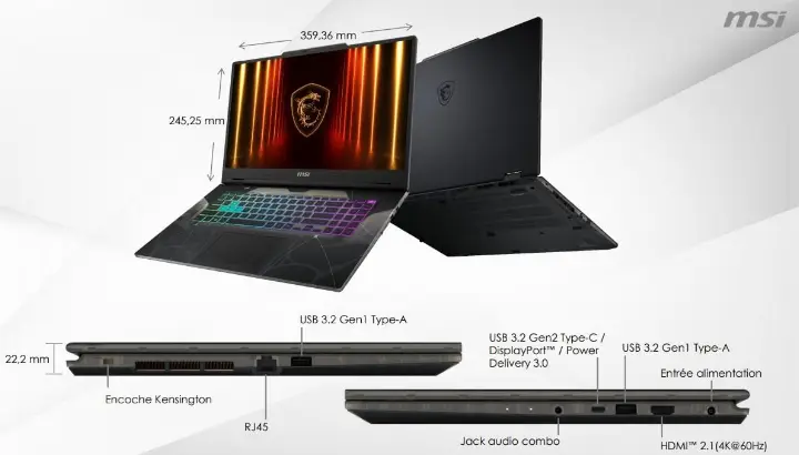 MSI CYBORG 17.3 FHD 144HZ/C5 210H/5060/16G/512G/FD 