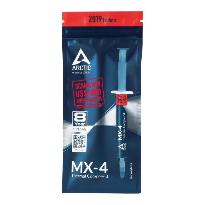 ARCTIC COOLING MX-4 2019 EDITION PATE THERMIQUE - 4G 