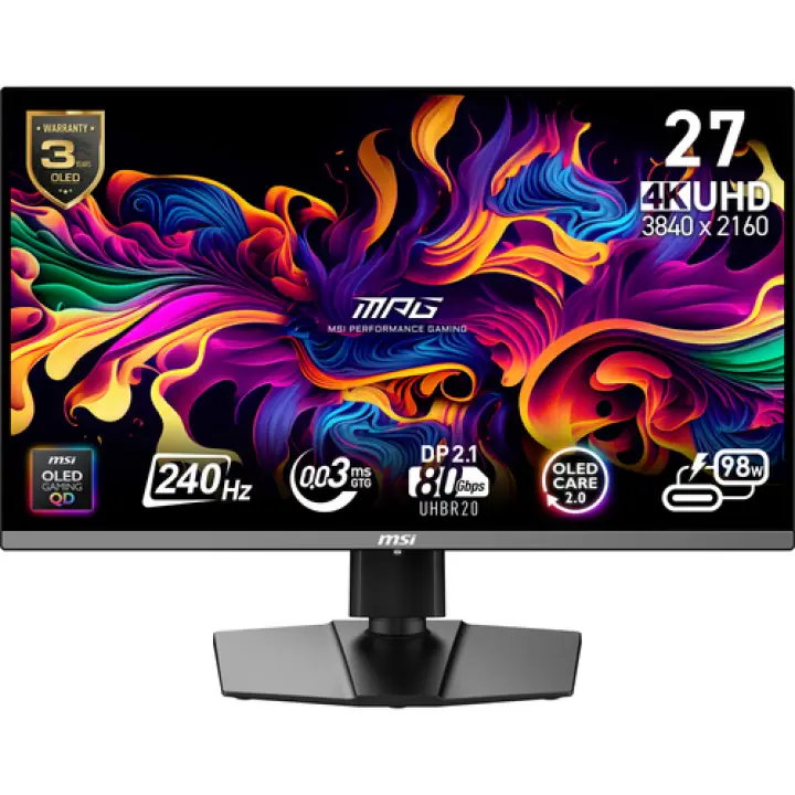 MSI MPG 26.5 4K QD-OLED/240HZ/0.03MS/PIVOT/G-SYNC 