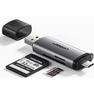 UGREEN USB-C + USB 3.0/LECTEUR SD/MICROSD/512G/GRIS 