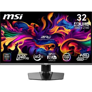 MSI MPG 322URX QD-OLED ECRAN PLAT DE PC 80 CM (31.5) 3840 X 2160 PIXELS 4K ULTRA HD NOIR 