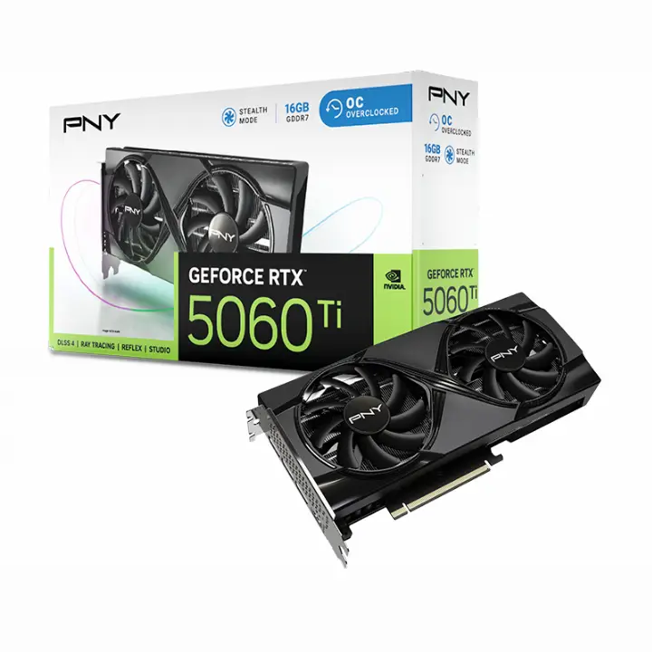 PNY RTX 5060TI 16GO OVERCLOCKED DUAL FAN 