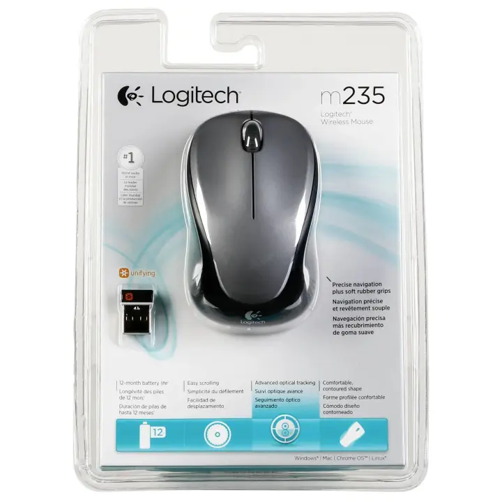 Logitech M235 souris RF sans fil Optique 1000 DPI Ambidextre
