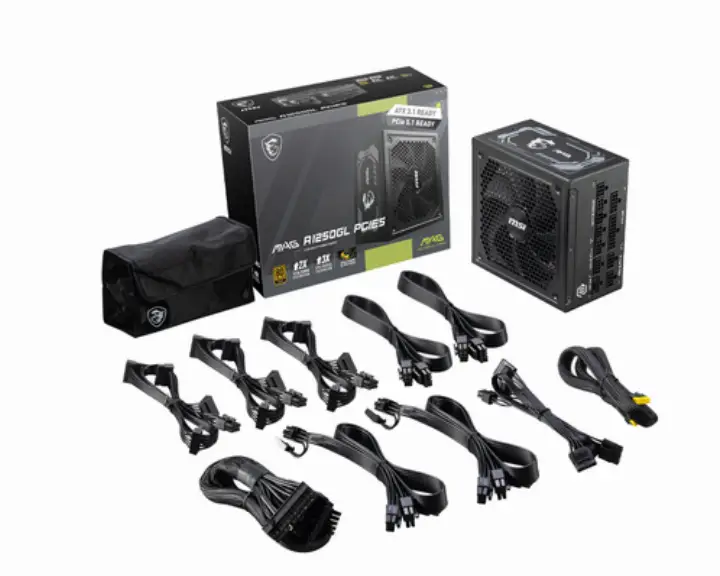 MSI ATX 1250W - 80+ GOLD - MAG A1250GL PCIE5 NOIR 