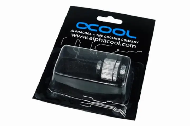 ALPHACOOL FITTING DOUBLE ECROU G1/4 AG VERS G1/4 AG - CHROME 