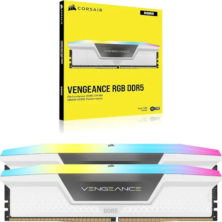 CORSAIR CMH32GX5M2E6000C36W RGB (2X16GO DDR5 6000 PC48000) 