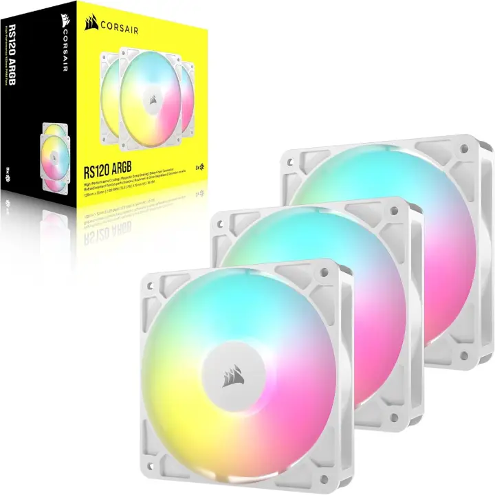 CORSAIR RS120 ARGB TRIPLE PACK - BLANC 