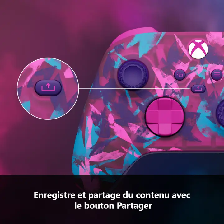 MICROSOFT MANETTE XBOX SANS-FIL HEART BREAKER - VIOLET 