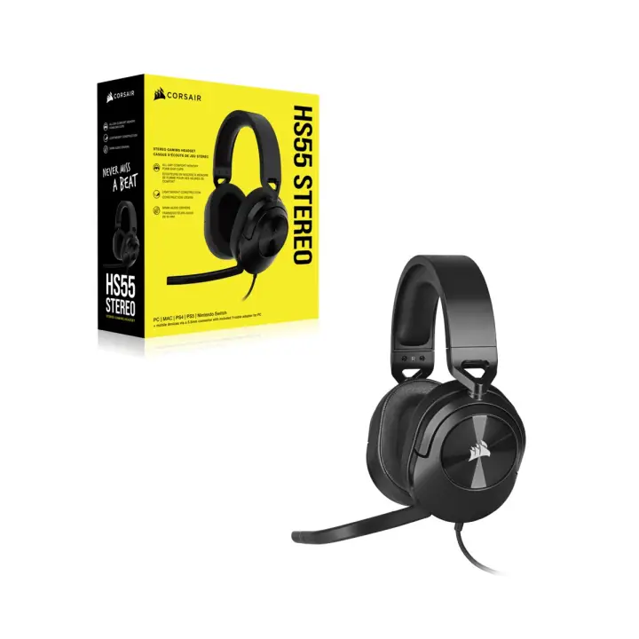 CORSAIR HS55 STEREO - CARBON/FILAIRE 