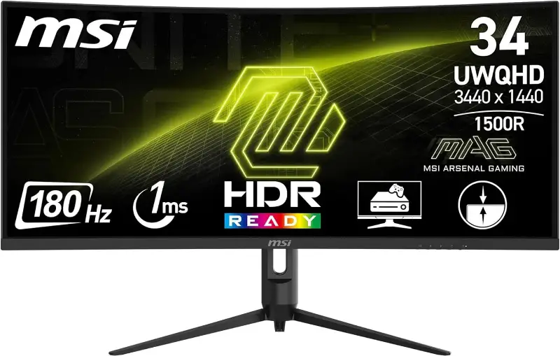 MSI MAG 34CURVE UWQHD/180HZ/VA/4MS/ADAPTIVESYNC# 