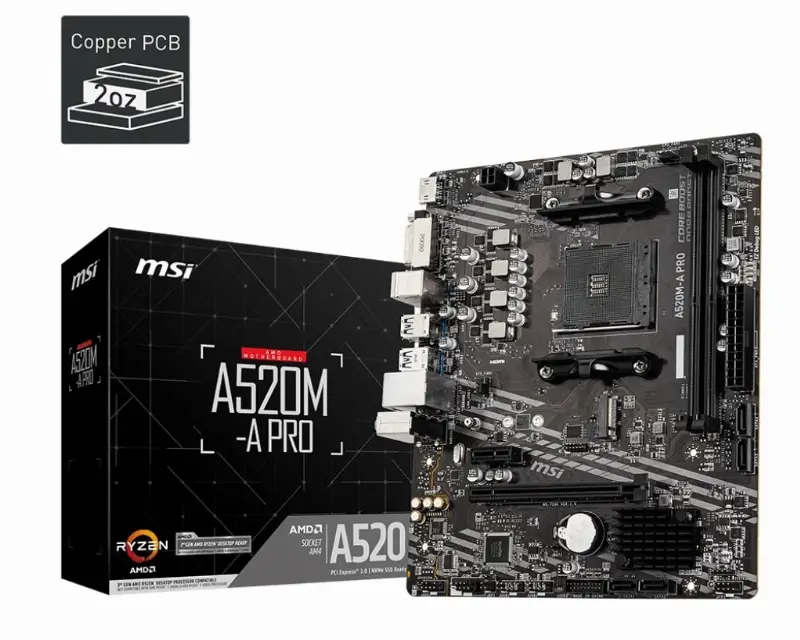 MSI A520M-A PRO - A520/AM4/MATX 