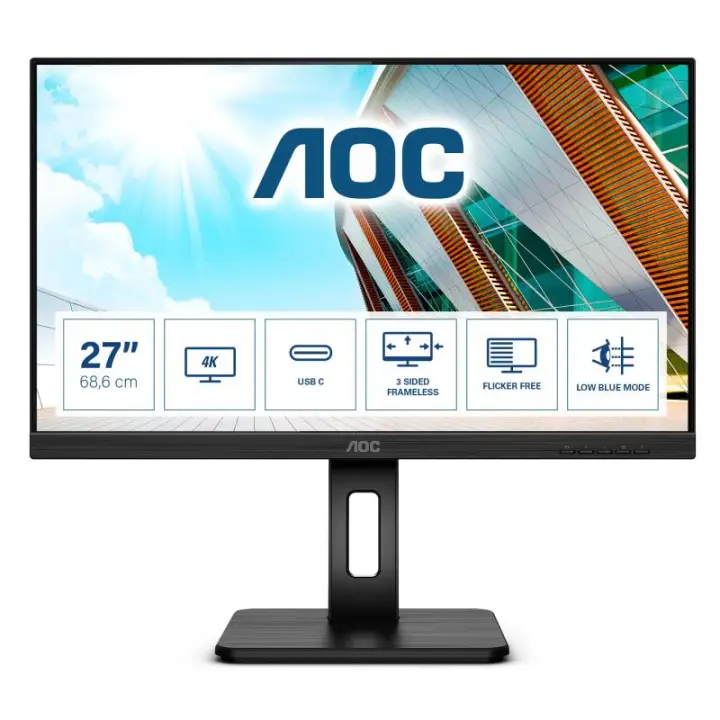 AOC U27P2CA 27 4K/60HZ/IPS/4MS/PIVOT/HP/USB-C/ADAPSYN # 