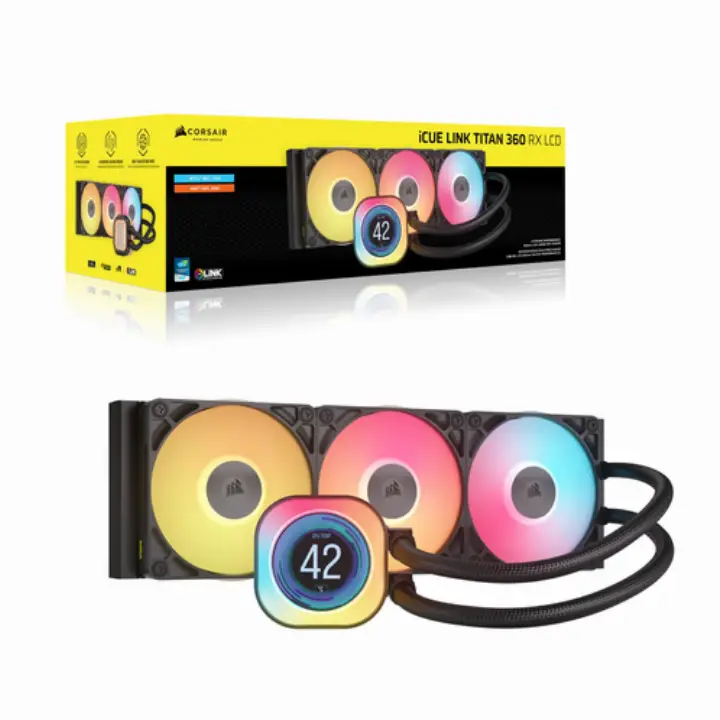 CORSAIR ICUE LINK TITAN - 360 RX LCD AIO/360MM - NOIR 